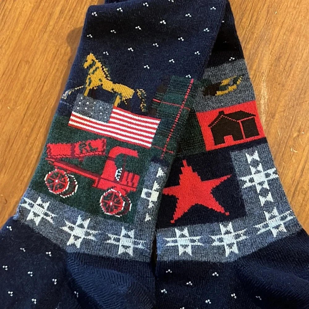 Polo Country Ralph Lauren USA Flag Equestrian Truck Duck Socks Mens shoe 6-12.5